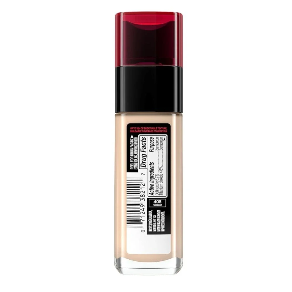 L'Oreal Paris Infallible Fresh Wear Foundation 405 Porcelain SPF 25‎ 1oz